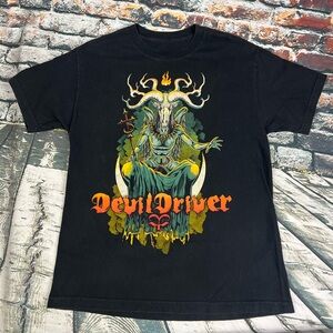 Devil Driver -  Death Metal Punk Band - Black Tour Shirt  Sz L‎
